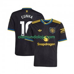 Camisola Manchester United Matheus Cunha 10 Homem Equipamento Terceiro 2025-2026 Manga Curta